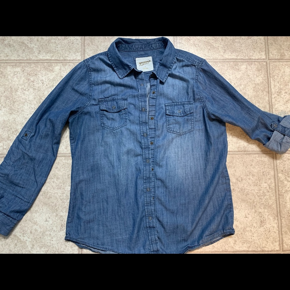 Denim button up